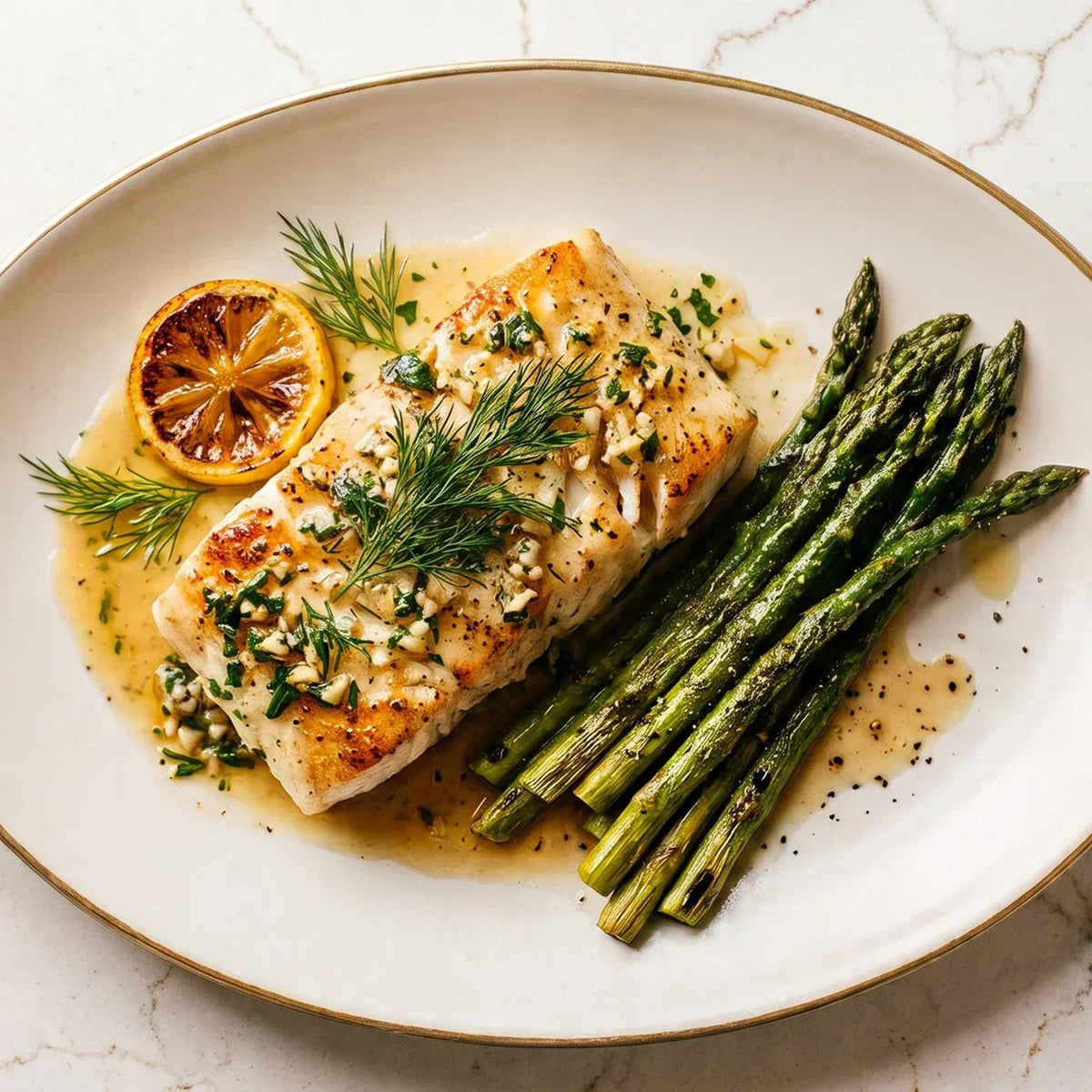 Buttery Garlic Herb Baked Chilean Sea Bass - Direct Seafood