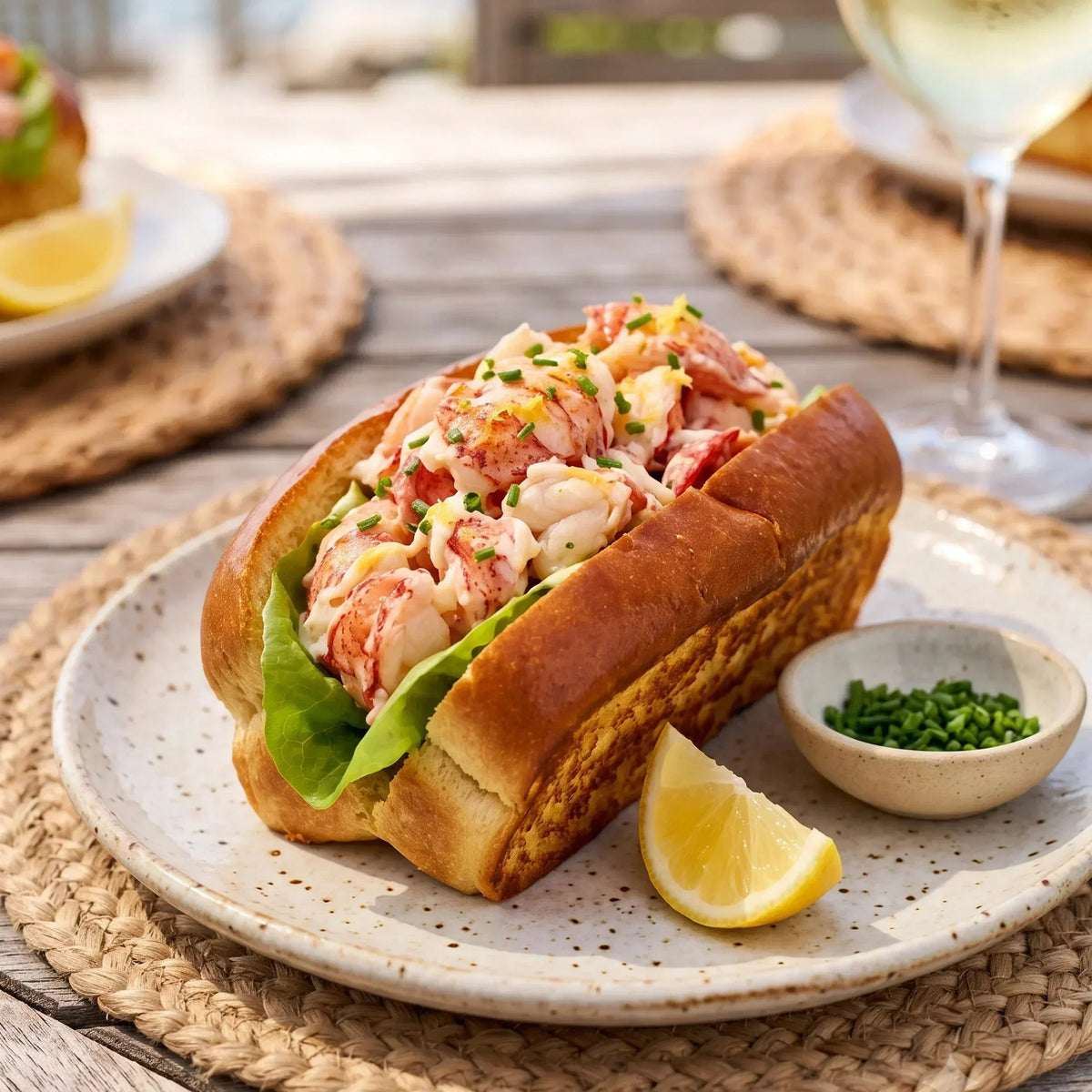 Maine Lobster Roll with Lemon and Chives - Direct Seafood